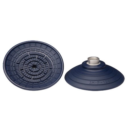 Fipa Flat vacuum cup diam. 125 mm, NBR blue, fitting G3/8-female 103.125.068.1